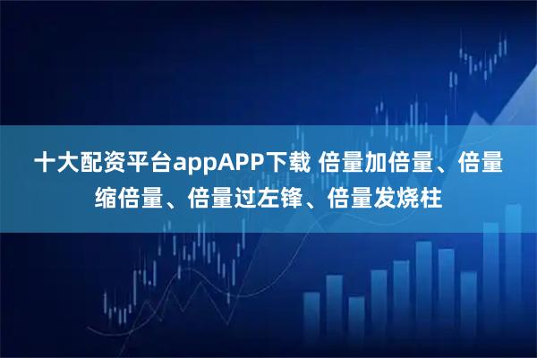 十大配资平台appAPP下载 倍量加倍量、倍量缩倍量、倍量过左锋、倍量发烧柱